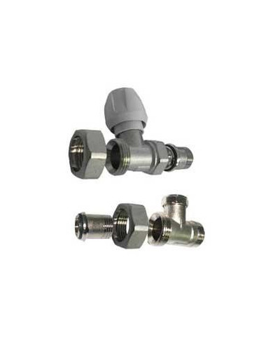 JGO. VALV  RECTA  +  UNION RECTA REGULACION CU 1/2",16MM C/ADAP